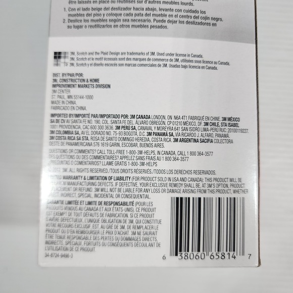 SCOTCH Furniture Sliders / 3.5 inch Round /  16-Pack VALUE PACK -‎ NEW - Picture 7 of 10